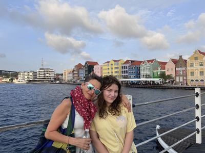 Anfisa and her daughter in Curaçao