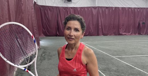 Anfisa on the tennis court